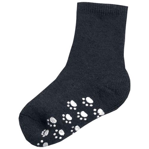 Joha Wool sock w.anti-slip Denim melange 23-26 EU  Blå  23-26 EU  Unisex