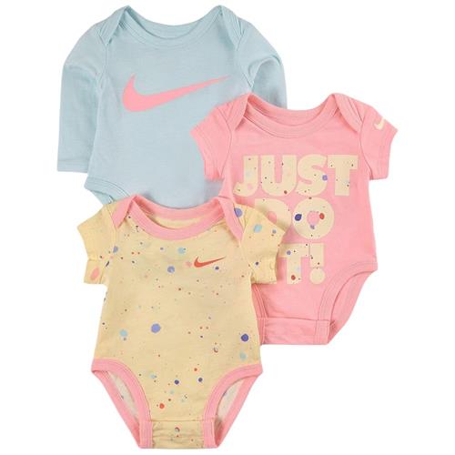 NIKE 3-pak Babybodyer Multifarvede 3 months  Creme  3 måneder  kvinde