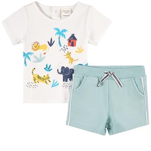 Carrément Beau Savannah T-shirt Og Shorts Sæt Grøn 3 Months  Grøn  3 måneder  mand