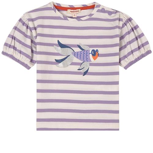 Catimini Stribet T-Shirt Lilla 9 Months  Lilla  9 måneder  kvinde
