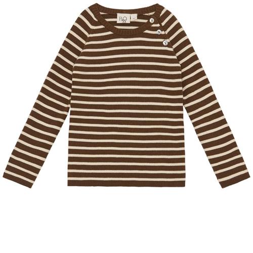 Flöss Flye Stribet Trøje Walnut 68 cm  Brun  68 cm  Unisex