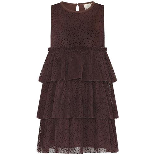 EnFant Mønstret Tylkjole Chestnut 86 cm  Brun  86 cm  kvinde