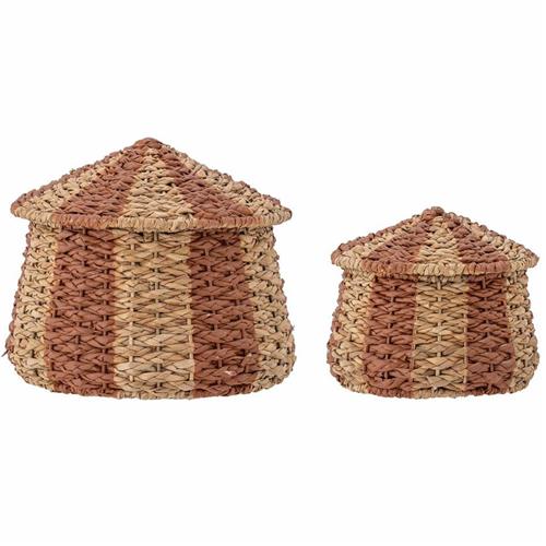 Se Bloomingville 2-pak Ruddi Opbevaringskurve Røde One Size      unisex ved Babyshop
