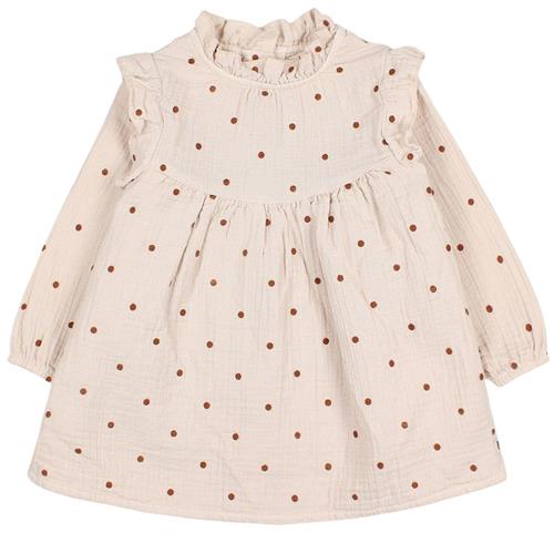 búho Prikket Kjole Sand 9 months  Creme  9 måneder  kvinde