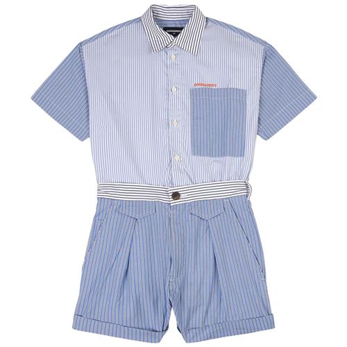 Dsquared2 Stribet Mærket Jumpsuit Blå 10 Y  Blå  10 år  kvinde