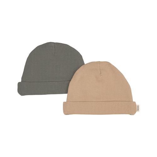 Kuling 2-pak Detroit GOTS Huer Sand/Green 48/50 cm  Grøn  48/50 cm  Unisex