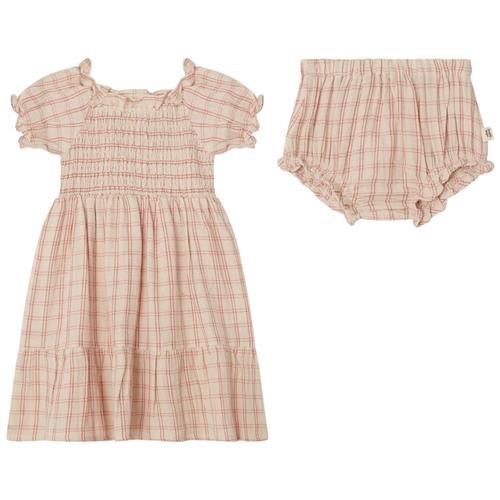 Buddy & Hope GOTS Moa Ternet Kjole Vintage 98/104 cm  Creme  98/104 cm  kvinde