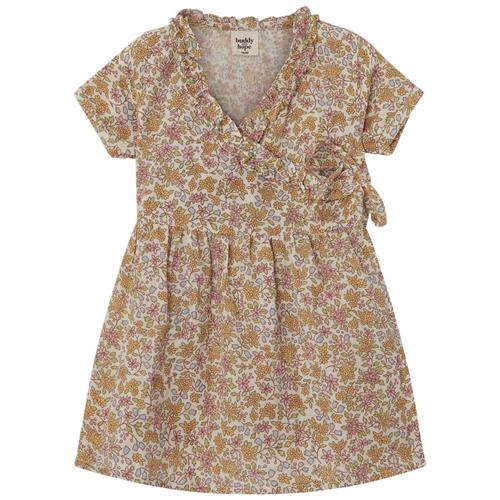 Buddy & Hope GOTS Agda Blomstret Slå-om Kjole Wildflowers 74/80 cm  Creme  74/80 cm  kvinde