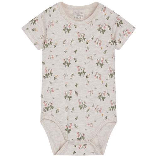 Hust&Claire Bue Blomstret Babybody Old Rosie 56 cm  Beige  56 cm  Unisex