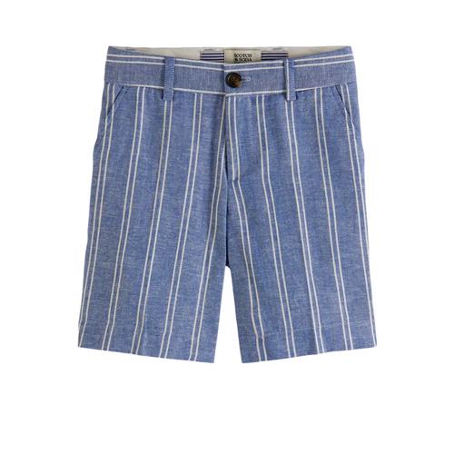 Scotch & Soda Stribet Shorts Blåt 14 Y  Blå  14 år  mand