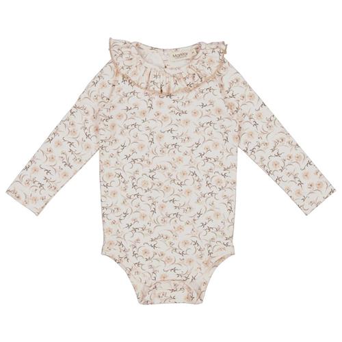 MarMar Copenhagen Berta Blomstret Babybody Star Flower 6 months  Creme  6 måneder  kvinde