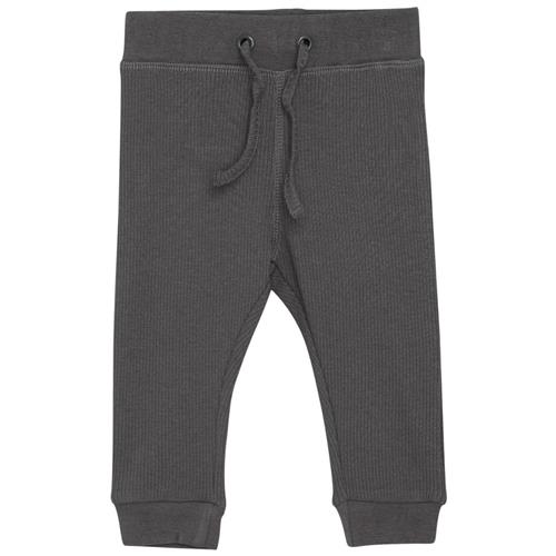 Minymo Ribbede Baby-leggings Gargoyle 68 cm  Grå  68 cm  mand