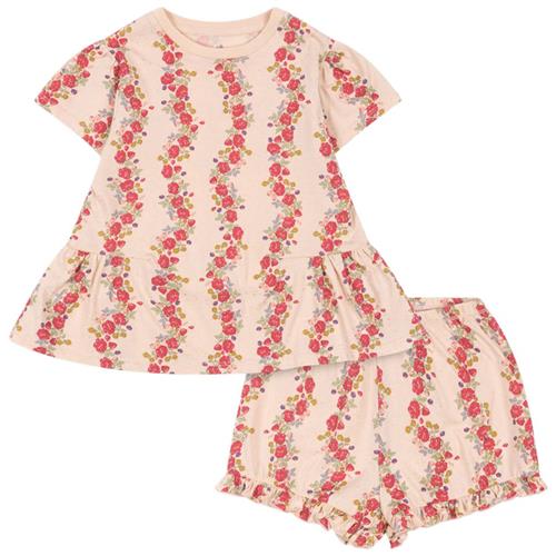 Konges Sløjd GOTS Famo Frill Sæt Floria Pink 5-6 Y  Lyserød  5-6 år  kvinde