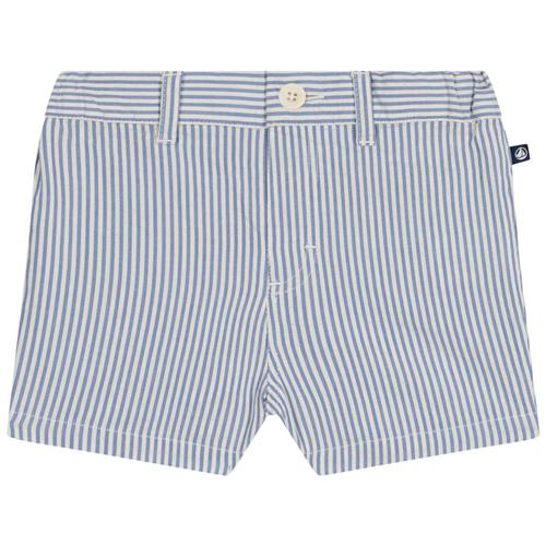 Petit Bateau Stribede Baby-shorts Blå 12 Months  Blå  12 måneder  mand