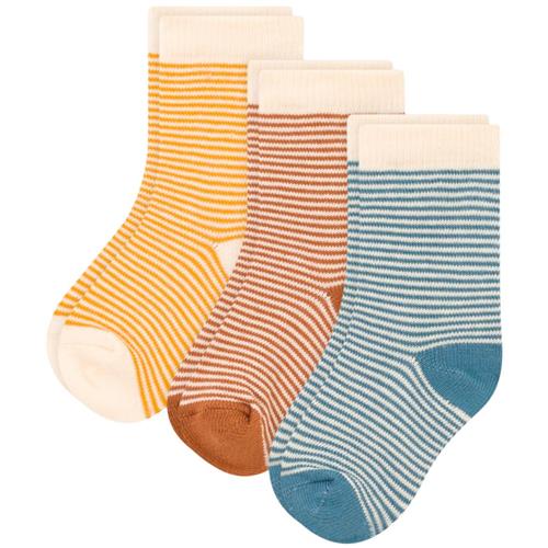 Petit Bateau 3-pak Strømper Multifarvede 19-22 EU  Gul  19-22 EU  Unisex