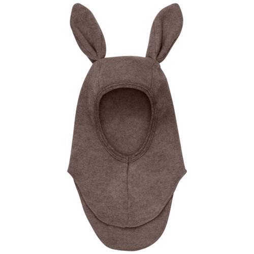 Huttelihut Balaclava Ears Uld Fleece Brown Melange 12-24 months  Brun  12-24 måneder  Unisex