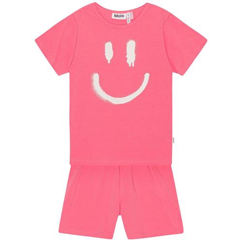 Molo GOTS Luvis T-shirt Og Shorts Sæt Confetti 122/128 cm  Lyserød  122/128 cm  Unisex