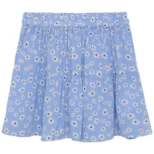 Creamie Blomstret Nederdel Bel Air Blue 80 cm  Blå  80 cm  kvinde
