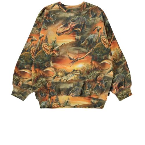 Molo GOTS Monti Sweatshirt Dino Dusk 164 cm  Grøn  164 cm  Unisex