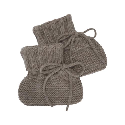 FUB Strikkede Uldtøffeler Beige 68/74 cm  Beige  68/74 cm  Unisex