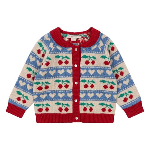 Konges Sløjd Belou Knit Cardigan - Cherry Stripe 7-8 Y  Rød  7-8 år  kvinde