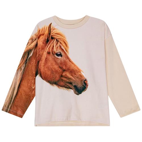 Molo GOTS Mountoo Sweatshirt Pony Friend 92 cm  Beige  92 cm  kvinde