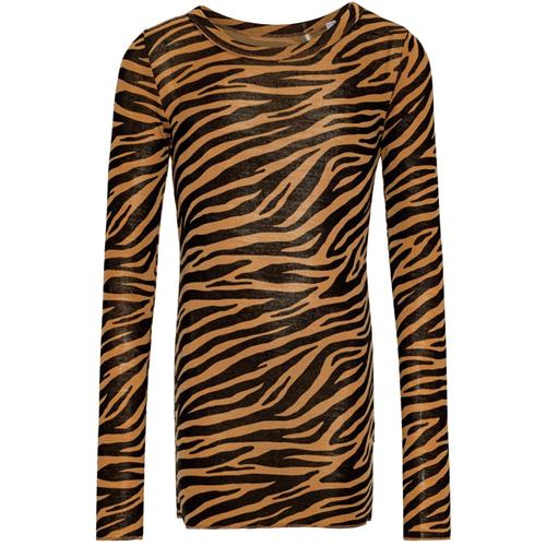Molo Rihanna Langærmet T-shirt I Uld Flamingo Plume 158/164 cm  Brun  158/164 cm  kvinde