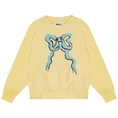 Molo GOTS Marge Sweatshirt Sequin Bow 92 cm  Gul  92 cm  kvinde