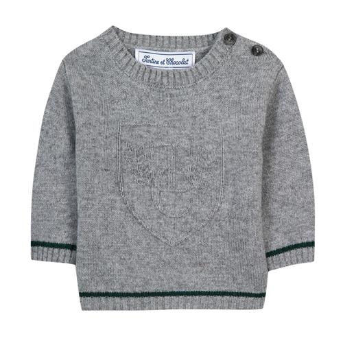 Tartine et Chocolat Trøje Heather Grey 9 months  Grå  9 måneder  mand