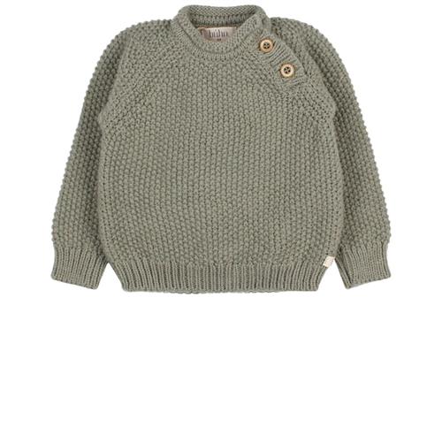 búho Strikket Trøje Eucalyptus 12 Months  Grå  12 måneder  Unisex