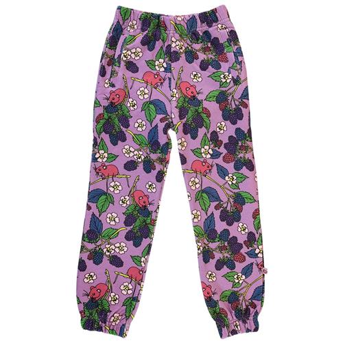 Småfolk Sweatpants with blackberries  Dusty Lavender 4-5 Y  Lilla  4-5 år  kvinde