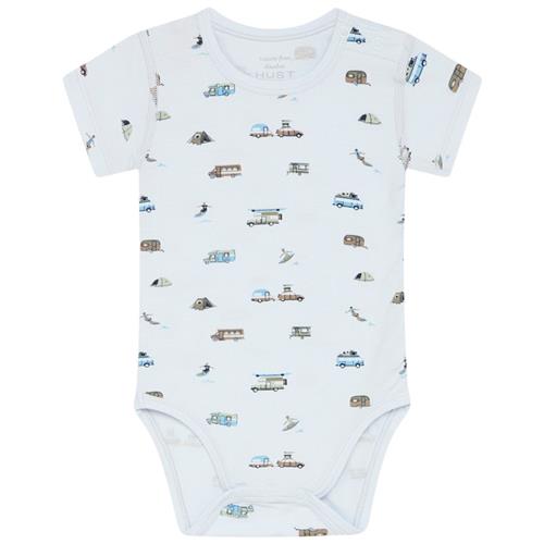 Hust&Claire Bue Mønstret Babybody Water 62 cm  Blå  62 cm  Unisex