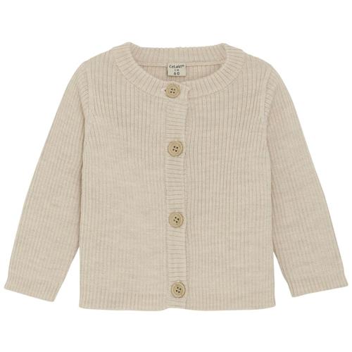 Celavi Cardigan Dune Melange 100 cm  Beige  100 cm  Unisex