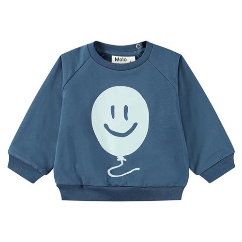 Molo GOTS Disc Sweatshirt Calm Fjord 62 cm  Blå  62 cm  Unisex