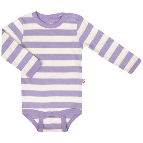 Katvig Stribet Babybody Lilla 92 cm  Lilla  92 cm  Unisex