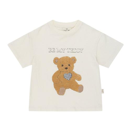 Konges Sløjd T-shirt Med Bamse Cremefarvet 7-8 Y  Creme  7-8 år  mand