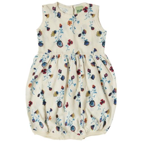 FUB Blomstret Romper Ecru 56 cm  Creme  56 cm  Unisex