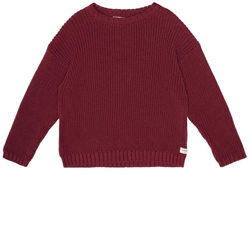 Tocoto Vintage Pearl Knit Basic Trøje Burdeaux 12 Y  Rød  12 år  Unisex