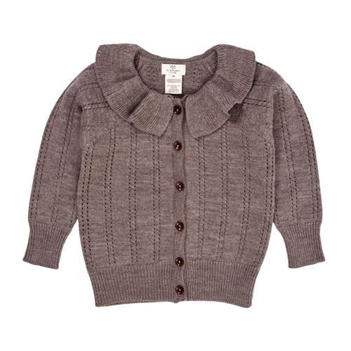 Copenhagen Colors Merino Pattern Cardigan w Collar  Natural Melange 86 cm  Beige  86 cm  Unisex