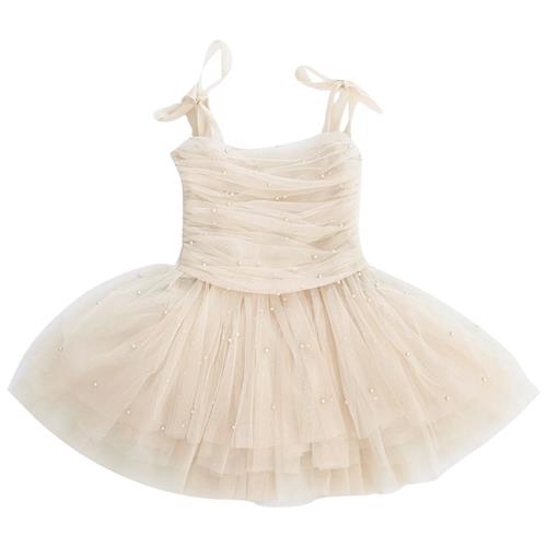 DOLLY by Le Petit Tom Pearl Tylkjole Cremefarvet 8-10 Y  Creme  8-10 år  kvinde
