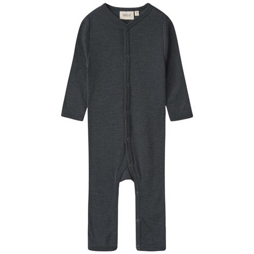 Wheat Langærmet uld jumpsuit Dusty Navy 86 cm  Marineblå  86 cm  Unisex