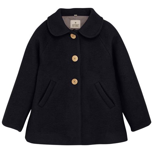 Huttelihut Frakke uld m. foer Dark Navy 110/116 cm  Marineblå  110/116 cm  kvinde