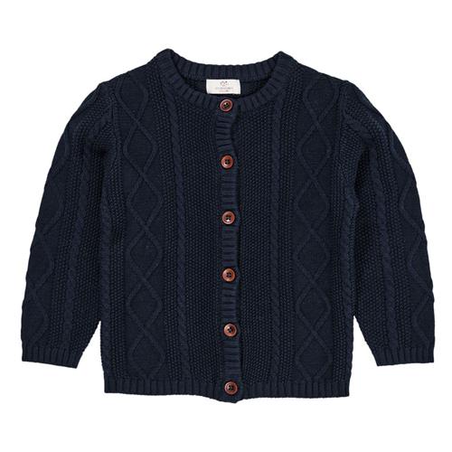 Copenhagen Colors Strikket cardigan Navy 50 cm  Marineblå  50 cm  Unisex