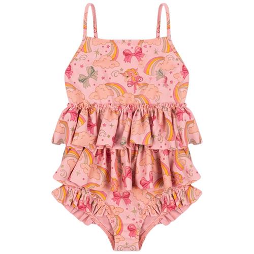 Konges Sløjd GOTS Manuca Frill Badedragt Rainbow Bow 2 Y  Lyserød  2 år  kvinde