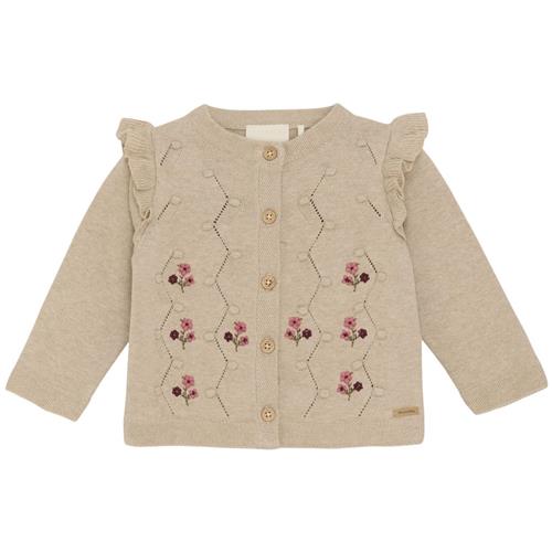 Minymo Strikket cardigan Beige Melange 74 cm  Beige  74 cm  kvinde