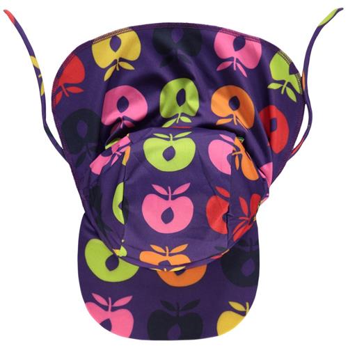 Småfolk Mønstret Solhætte Med Æbler Purple Heart 48/50 cm  Lilla  48/50 cm  Unisex