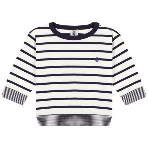 Petit Bateau Stribet Langærmet T-shirt Hvid 12 Months  Creme  12 måneder  mand