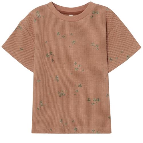 garbo&friends Mønstret Vaflet T-shirt Sorrel Chestnut 122/128 cm  Lyserød  122/128 cm  Unisex