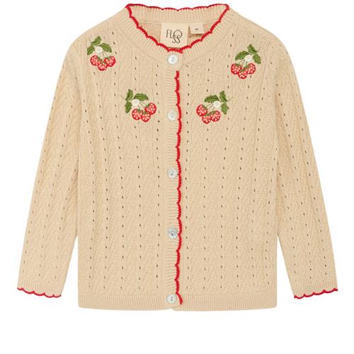 Flöss Faye Cardigan Warm Cotton/Rouge 80 cm  Beige  80 cm  kvinde