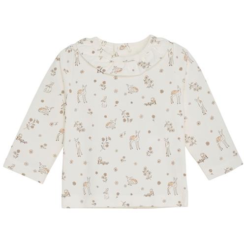 Fixoni GOTS Mønstret Langærmet T-shirt Silver Peony 68 cm  Lyserød  68 cm  Unisex